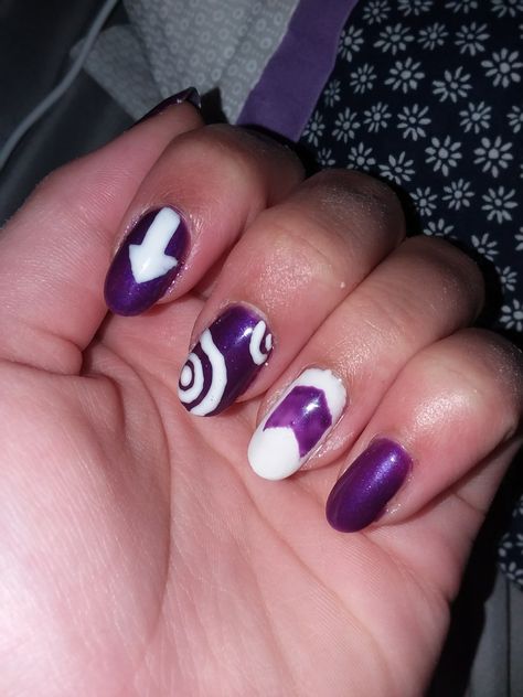 Hawkeye nail art 💜 Matt Fraction #hawkeye #marvelnails #mattfraction #katebishop #nailart #naildesigns #nails #marvel Hawkeye Nails, Marvel Nails Designs, Matt Fraction Hawkeye, Marvel Nails, Kate Bishop, Hawkeye, Nails Designs, Nail Inspo, Nail Designs