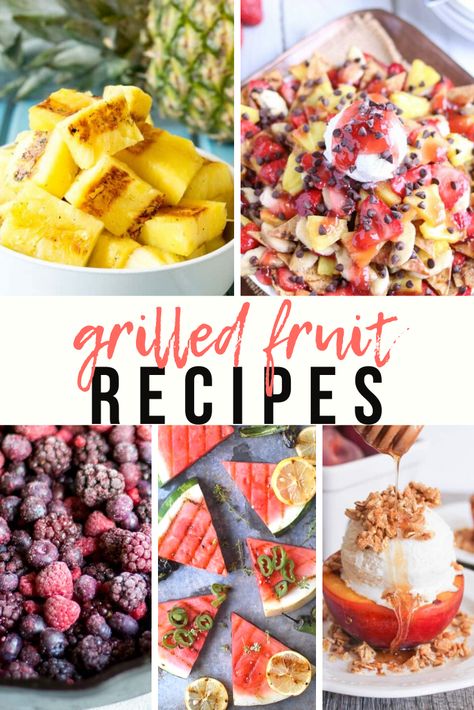 Grilled fruit? YES! Now is the time to throw some fruit on the grill and try this summer dish! Best Grilled Fruit, Grilled Fruit Skewers, Grilled Fruit Salad, Grilled Fruit Dessert, Grilled Fruit Recipes, Grilled Fruit Kabobs, Grilled Appetizers, Traeger Smoker, Bbq Desserts