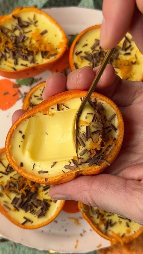 Lexi Harrison & Beth Sinclair | 🍊Mandarin Posset is the easiest 4-ingredient dessert to make before citrus season ends! It’s totally optional to serve them in mandarin... | Instagram Mandarin Posset, Posset Recipe, Mandarine Recipes, 4 Ingredient Desserts, Mandarin Juice, Dessert To Make, Best Chocolate Desserts, Orange Blood, Small Dishes