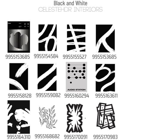 Black Room Ideas, Beauty Decals, Modern Decals, Bloxburg Decals Codes Aesthetic, Preppy Decal, Blocksburg Room Ideas￼, Bloxburg Decals Codes Wallpaper, House Decals, Family Decals