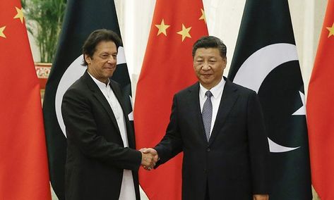 Chinese President Xi Jinping, right, meets Prime Minister Imran Khan at the Great Hall of the People in Beijing on Friday. ─ AP/File Xi Jinping, Pakistan Army, India And Pakistan, Imran Khan, Beijing, New World, Pakistan, Government, The Globe