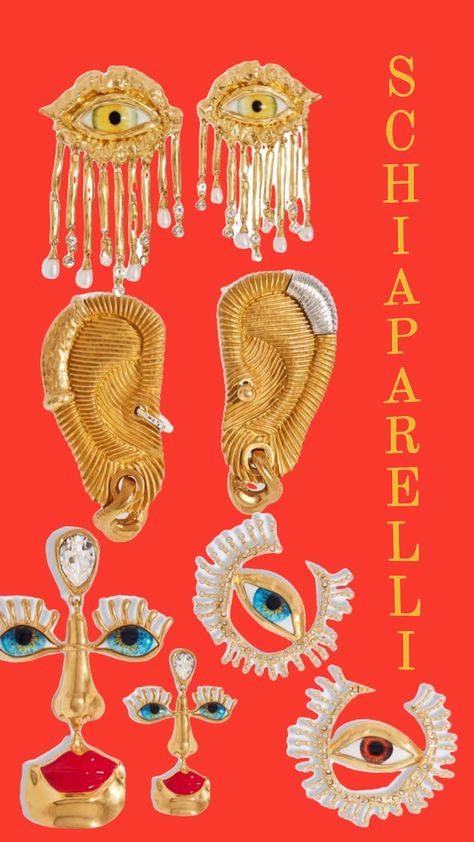 Schiaparelli Earrings galore, #gold #jewellery #art gold art #fashionboard  #fashioninspo #beauty #schiaparelli Jewellery Art, Art Gold, Gold Art, Gold Jewellery, Your Aesthetic, Connect With People, Creative Energy, Energy, Gold