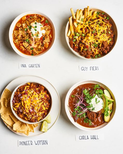 Best Chili Recipe | Kitchn Guy Fieri Chili, Chili Recipe Ina Garten, Best Chili Ever, Award Winning Chili Recipe, Slow Cooker Chili Easy, Spicy Chili Recipe, Confit Recipes, Food Fall, Carla Hall