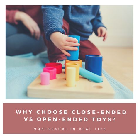 Close-Ended vs. Open-Ended Toys in Montessori — Montessori in Real Life Building A Kitchen, Pediatric Occupational Therapy, Montessori Toddler Activities, Open Ended Toys, Open Ended Play, Montessori Classroom, Montessori School, In Other Words, Montessori Toddler