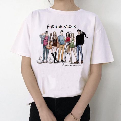 friends womens tshirt Check more at https://homehemi.com/product/friends-womens-tshirt-348/ Friends Tv Show Shirt, Joker T Shirt, Cartoon Tops, Friends T Shirt, Friends Tv Series, Funny Girl, Friends Tshirt, Friends Show, Fan Shirts