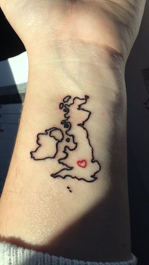 England born, grandmother Scottish and grandfather Irish Scottish Women Tattoo, English Heritage Tattoo, Scotland Map Tattoo, England Tattoo Ideas Symbols, England Inspired Tattoo, England Map Tattoo, Scottish Flag Tattoo, Made In England Tattoo, British Flag Tattoo