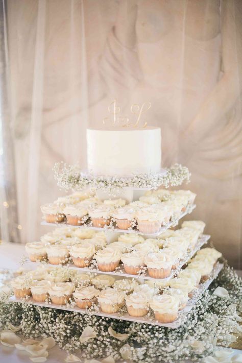 Cupcake Wedding Cake Ideas, Cupcake Wedding Cake, Wedding Cake And Cupcakes, Wedding Cupcake Display, Cupcake Table, Cupcake Wedding, Wedding Cake Display, Wedding Cake Alternatives, Small Wedding Cakes