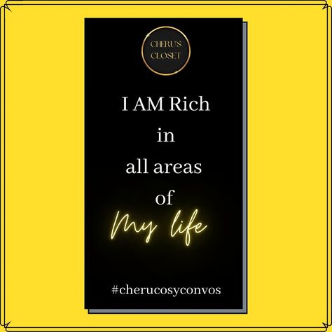 I Am Rich In All Areas Of My Life Quote, I Am Rich, Monday Motivation, Of My Life, My Life, Life Quotes, Quotes