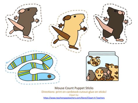 Free Mouse Counts Puppet Sticks ~ Preschool Printables Mouse Paint Activities, Preschool Mouse, Mouse Paint, Childrens Books Activities, Transportation Preschool, Felt Stories, Story Activities, Preschool Literacy, Preschool Books