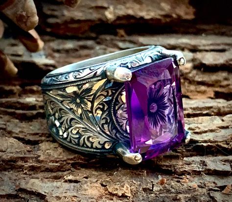 Ring Silver Men, Men Ring Silver, Silver Men Ring, Shades Of Violet, Eyes Wallpaper, Crystal Guide, Crystal System, Pagan Witch, Men Ring