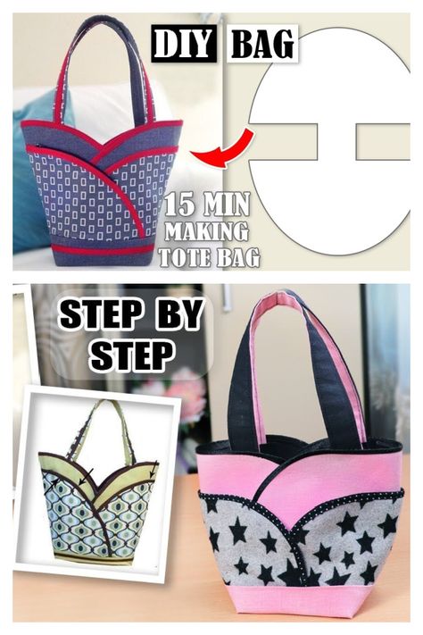 DIY Petal Pockets Tote Bag Video Tutorial Tulip Bag Pattern Free, Tote Bag Video, Tulip Bag, Purse Patterns Free, Sewing Handbag, Bag Video, Bag Sewing Patterns, Modern Handbag, Handbag Sewing Patterns