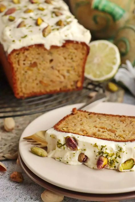 Zucchini Bread Chocolate Chip, Zucchini Bread Chocolate, Lime Loaf, Pistachio Bread, Healthy Zucchini Bread, Lemon Pistachio, Bread Zucchini, Zucchini Loaf, Banana Zucchini