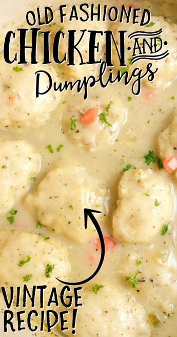 Old Fashioned Chicken And Dumplings, Creamy Chicken And Dumplings, Chicken Dumpling Soup, Chicken Dumplings Recipe, Chicken And Dumplings Recipe, Homemade Chicken And Dumplings, Homemade Dumplings, Spaceships And Laser Beams, Dumplings For Soup