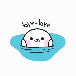 Bye Sticker, Doodles Drawings, Cute Doodles Drawings, Diy Stickers, Doodle Drawings, Bye Bye, Cute Doodles, Cute Stickers, Doodles