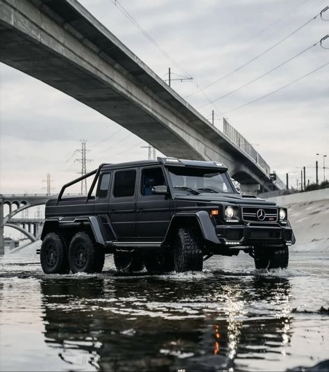 Mercedes G Wagon 6x6, 6x6 Mercedes, Luxury Trucks, Mercedes 6x6, Black G Wagon, G63 6x6, 6x6 Truck, Mercedes G63, Monster Car