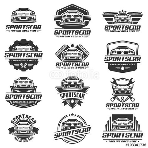 Vector: Car Logo design, Sports Car logo vector, black Cars Logo Design, Car Clubs Logo, Sports Car Logos, Christian Car Decals, Cars Logo, Car Logo Design, Car Icons, Graph Design, Automotive Logo