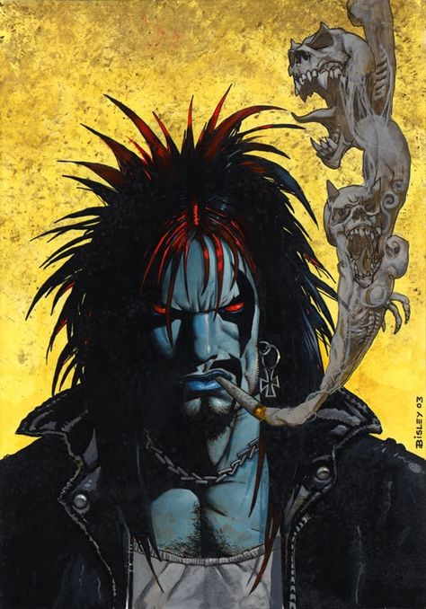 Lobo by Simon Bisley Lobo Dc, Simon Bisley, Comic Art, Art Gallery, Red, Art