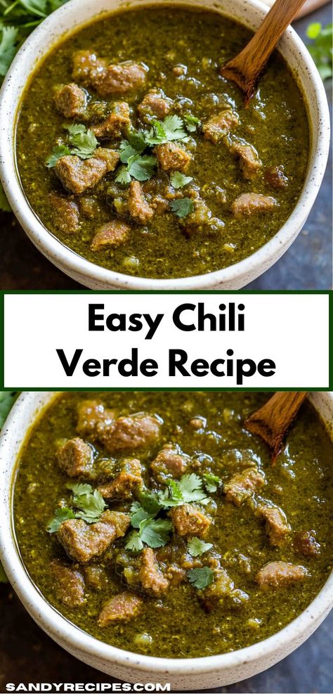 Searching for dinner for two? This Chili Verde Recipe is perfect. It's a chili recipe easy to prepare, great for dinner ideas, and works well as a chili recipe crockpot. Ideal for chili meals and dinner recipes for family. Chili Recipes Easy, Chili Meals, Chili Verde Crockpot, Top Chili Recipes, Chili Verde Recipe, Paleo Beef Stew, Tomatillo Recipes, Hearty Chili Recipe, Green Chili Recipes