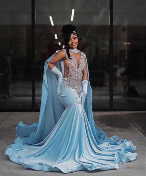 blue prom dress Sky Blue Prom Dress, Light Blue Velvet, Prom Inspiration, African Prom Dresses, Reception Gown, Gorgeous Prom Dresses, Prom Girl Dresses, Senior Prom Dresses, Classy Prom Dresses