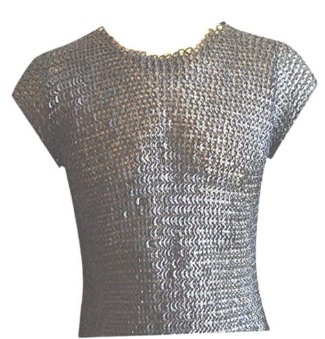 PRICES MAY VARY. ★✅ PREMIUM QUALITY CHAINMAIL VEST BY AnNafi :- Our Chainmail Sleeveless Shirt is imported & comes in 18 gauge 9 mm ring type, which offers protection to the chest, front and back.  ★✅ DESCRIPTION AND SIZE :- The chainmail top is a perfect fit for actual chest size of 38 inches. Overall Length From Shoulder is 28 inches. ★✅ HANDCRAFTED CHAINMAIL VEST :- The chain mail top without sleeves is completely handcrafted, flat riveted with washer & comes in originally oiled & blackened f Walmart Shirts, Chainmail Shirt, Chainmail Armor, Chainmail Top, Viking Tunic, Medieval Armour, Larp Costume, Cut Shirt, Hippie Style Clothing