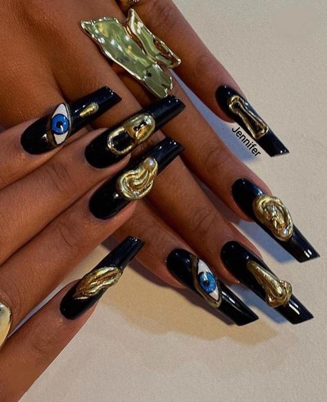 Lipstick Nails Design, Euphoria Nails, Horror Nails, Evil Eye Nails, Airbrush Nails, Drip Nails, Edgy Nails, Glamorous Nails, Megan Thee Stallion