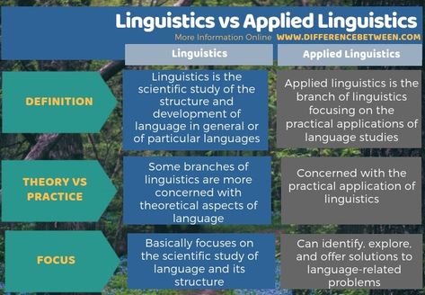 Difference Between Linguistics and Applied Linguistics 3 Applied Linguistics Study, Syntax Linguistics, Linguistics Study, Historical Linguistics, Applied Linguistics, Computational Linguistics, English Literature Notes, Advanced Grammar, Language Acquisition