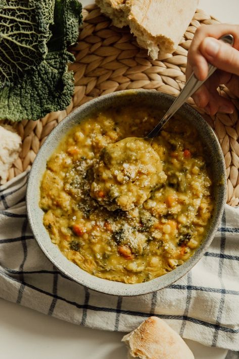 Italian Lentil Soup for Good Luck on New Year’s Eve! – Angela DiCicco – The Italian Grandmama's Guide Italian Lentil Soup Recipe, Lentil Dal Recipe, Vegetarian Bowls, Healthy Winter Meals, Spiced Lentils, Vegan Protein Recipes, Indian Recipes Authentic, Lentil Dal, Lentil Soup Recipes