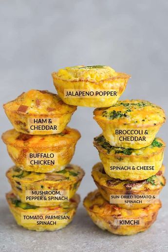 Low Carb Egg Muffins, Resep Muffin, Resep Vegan, Egg Cups Breakfast, Egg Muffins Breakfast, Egg Muffin, Vegan Muffins, Egg Muffins, Low Carb Breakfast Recipes