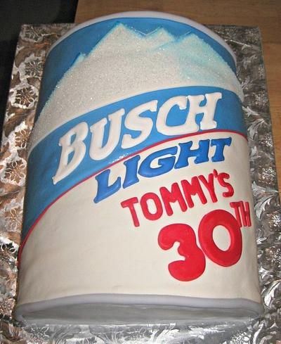 Beer Can - Cake by GinaMaria Light Cookies, Beer Can Cakes, Busch Light, Beer Cake, Surprise Party, Coors Light Beer Can, Beer Can, Beverage Can, Cake Decorating