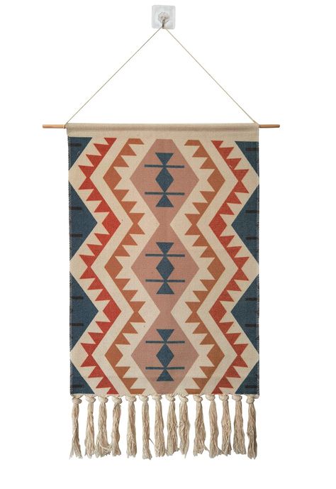 PRICES MAY VARY. [Style & Design] : This Boho Macrame Woven Printed Wall Hanging Tapestry Decor makes a perfect statement piece for hanging on wall or gallery. It's designed with symmetrical triangle pyramid shape to create classical geometric boho chi bohemian home or party decoration, combine with cotton tassel at the buttom, natural wood stick and linen rope at the top, that create a great gift for friends, family. [Premium Material Breakdown]: Printed Woven tapestry wall hanging decor is mad Aztec Macrame, Southwestern Tapestry, Modern Southwestern Decor, Western Tapestry Wall Hangings, Aztec Tapestry, Aztec Macrame Wall Hanging, Boho Chi, Kids Living Room, Tapestry Decor