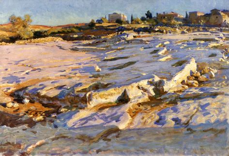 ART & ARTISTS: John Singer Sargent - part 15 John Singer Sargent Watercolors, John Sargent, Sargent Art, Mount Of Olives, Living In London, John Singer Sargent, Art Uk, Watercolor Landscape, American Artists