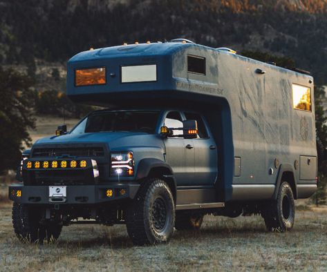 EarthRoamer SX Overlander Overland Trailer, Goodyear Tires, Duramax Diesel, Box Van, Small Campers, Off Road Camper, Overland Vehicles, Built Truck, Expedition Vehicle