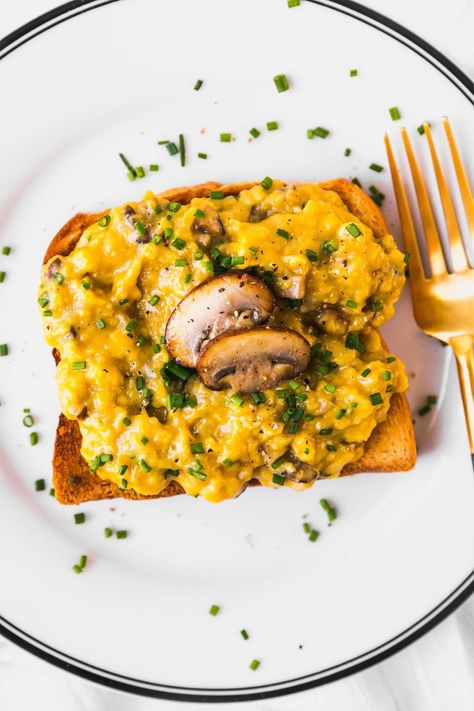 Breakfast Bowl Egg, Soft Scrambled Eggs, Not Hungry, Creamy Grits, Truffle Mushroom, Creamy Scrambled Eggs, Sautéed Mushrooms, Omelets Recipe, Mexican Breakfast Recipes