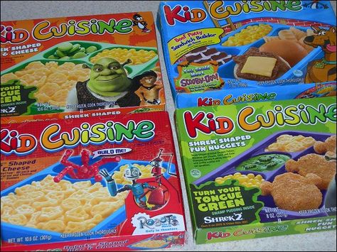 Meal ~ ConAgra Foods - Kid Cuisine = Various Meals Kid Cuisine Meals, Childhood Meals, 2000s Food, Nostalgic Food, Discontinued Food, 90s Food, Childhood Memories 90s, Childhood Memories 2000, Tv Dinner