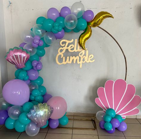 Baby Birth Cards, Decoration Buffet, Mermaid Birthday Decorations, Mermaid Birthday Party Decorations, Mermaid Theme Birthday Party, Mermaid Party Decorations, 1st Birthday Party Themes, Mermaid Theme Party, Birthday Party Theme Decorations