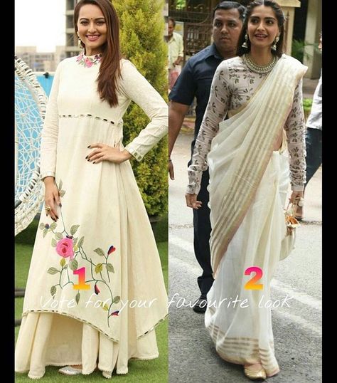 Purvi Doshi # white love # saree # Pallazo love # Sonakshi Sinha # Sonam Kapoor # Purvi Doshi, Kerala Dress, Floral Attire, Choli Dress, Indian Designer Suits, Woman Outfit, Indian Party, Sari Blouse Designs, Indian Party Wear