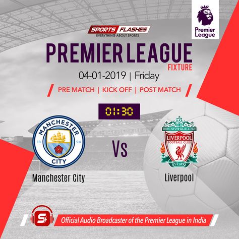 Official Audio Broadcaster partner of English Premier League in India.⚽️⚽️⚽️ Today Match of Premier League  Catch the latest #ePL actions & more updates.  Manchester City vs Liverpool   #PL #MCILIV #mancity  #StandRed #LFC #OfficialAudioBroadcaster Leicester City Football Club, Liverpool Manchester United, Premier League Fixtures, India Match, Southampton Fc, Radio Channels, Sunday Motivation, Premier League Matches, Liverpool Football Club