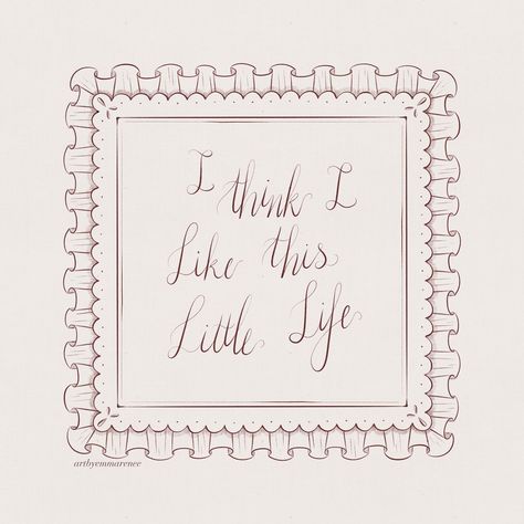 I Think I Like This Little Life, Simple Short Quotes, Little Life, Artist Illustration, Aesthetic Coquette, I Accidentally, Canvas Ideas, Illustration Artists, Short Quotes