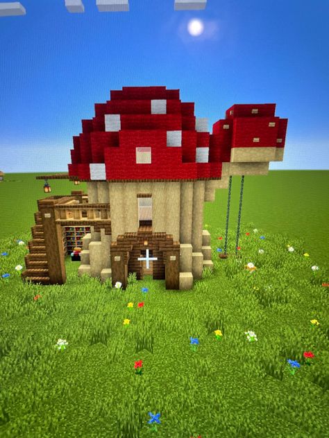 Minecraft Gnome House, Minecraft Gnome, Minecraft Mushroom House, Minecraft Mushroom, Gnome Village, Aesthetic Minecraft, Fairy Gnome, Gnome House, Mushroom House