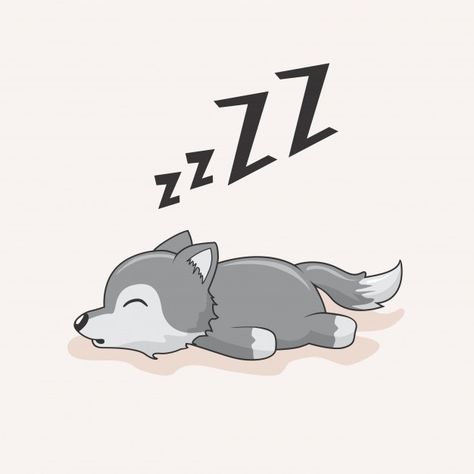 Lazy wolf cartoon sleep coyote animals P... | Premium Vector #Freepik #vector #animal #wolf #illustration #sleeping Wolf Illustration Cute, Wolf Cartoon Cute, Wolf Cute Drawing, Cute Wolf Illustration, Cute Wolf Art, Cartoon Wolf Drawing, Animal Coverings, Wolf Drawing Easy, Wolf Cute