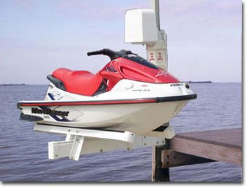 Jet Ski Lifts Jet Ski Lift Ideas, Boat Lift Dock, Lake Docks, Boat House Ideas, Jet Ski Lift, Lake Cabin Ideas, Houseboat Ideas, Jet Ski Dock, Dock Ideas