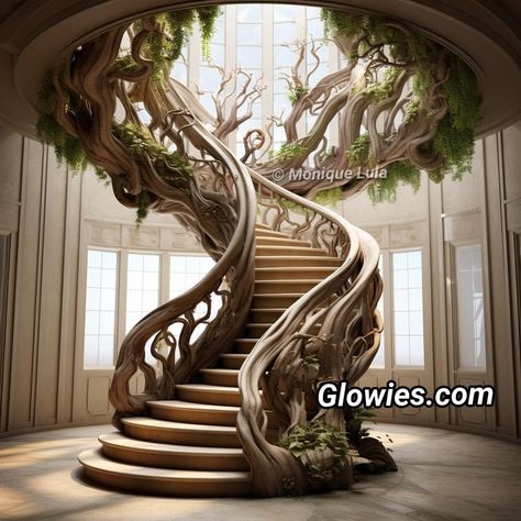 Fantasy Stairs, Minecraft Palace, Minimalist Furniture Design, House Plan With Loft, Fairy House Crafts, Beautiful Stairs, Interior Design Your Home, Wood Stairs, Mansion Interior