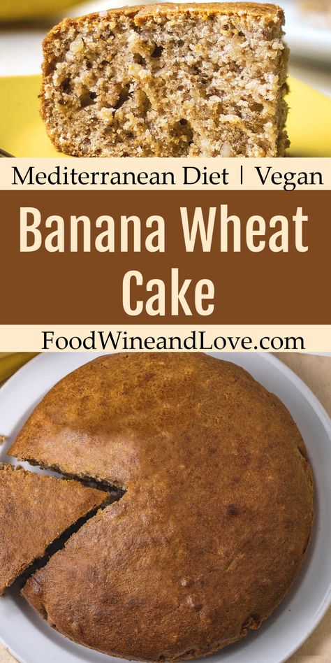 Banana Wheat Flour Cake, Mediterranean diet healthier cake recipe Wheat Flour Recipes, Mediterranean Desserts, Diet Cake, Mediterranean Diet Recipes Dinners, Mediterranean Diet Meal Plan, Easy Mediterranean Diet Recipes, Healthy Cake Recipes, Banana Cake Recipe, The Mediterranean Diet