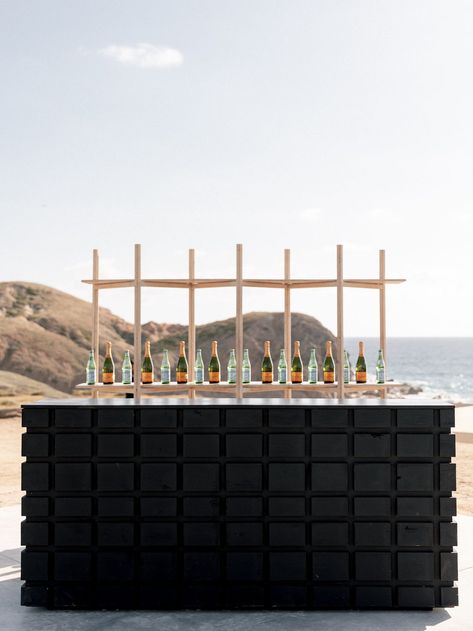 Modern Bars, Modern Destination Wedding, Wedding Welcome Party, Cabos Wedding, Tropical Wedding Inspiration, Los Cabos Wedding, Gin Distillery, Bar Catering, Event Bar