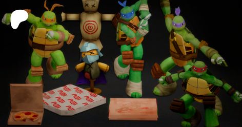 Ninja Turtles (9 ITEMS) | Jennifer Jennisims Download Sims, The Sims4, Sims 4 Cc, Ninja Turtles, Turtles, Sims 4