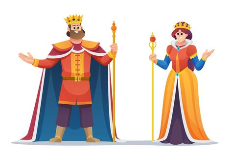 King And Queen Illustration, King Drawing Character Design, Racoon Tattoo, Queen Cartoon, Queen Illustration, King Illustration, King Cartoon, Lily King, King On Throne