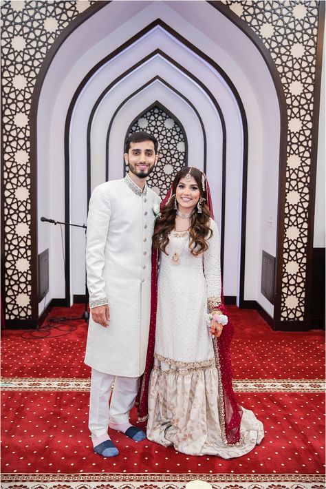 Sabreen + Meraj’s Jame Masjid Nikkah | Photography by Azra Nikkah Outfit Pakistani Bridal Simple, White Dress For Nikkah, Simple Nikkah Bride, Nikkah Dress Simple, White Nikkah Dress Simple, Nikkah Bride Pakistan, Nikkah Looks Simple, Simple Nikah Outfit, Sanji Wedding