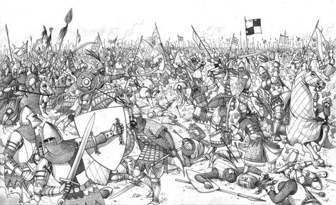 ArtStation - Medieval battles; historical illustration, Emir Durmisevic Medieval Drawing, Medieval Battle, Soldier Drawing, Medieval Drawings, Warriors Illustration, Historical Illustration, Scene Drawing, Horse Drawing, Medieval Knight