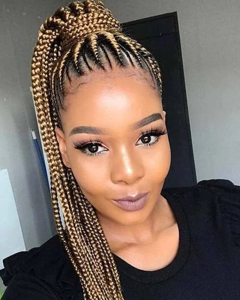 Amazing Braids, Feed In Braids Ponytail, Long Cornrows, Feed In Ponytail, Cornrow Ponytail, Feed In Braids Hairstyles, African Hair Braiding Styles, Braided Cornrow Hairstyles, Braids Hairstyles Pictures