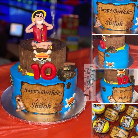 Monkey D Luffy Cake, Luffy Cake, Anime Cake, Luffy Anime, 10% Happier, 12th Birthday, Monkey D Luffy, Pretty Good, Sweet Treats